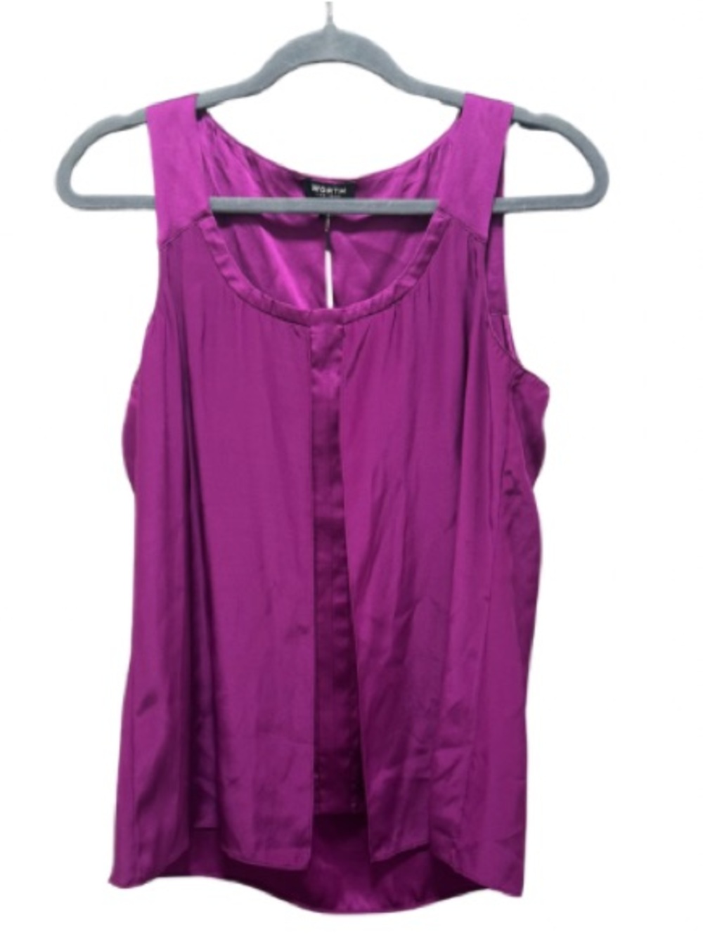 WORTH NWT Violet Charmeuse Silk Sleeveless Blouse Size 4 Corpcore Quiet Luxury